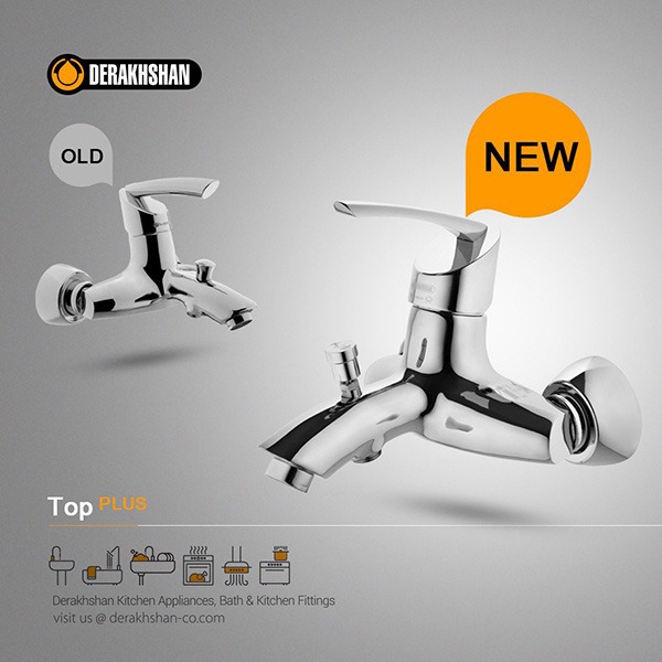  شیرآلات دوش تاپ کروم درخشان