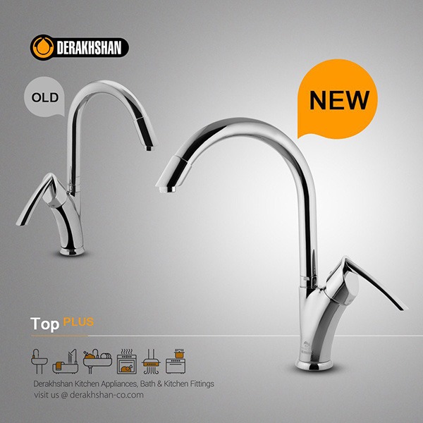 شیرآلات ظرفشویی تاپ کروم درخشان